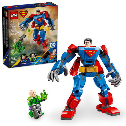 LEGO DC Superman Mech back thrusters enable soaring action during play.