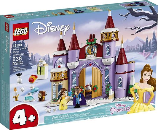 LEGO Disney Belle’s Castle Winter Celebration front view for imaginative play and easy building