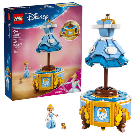 LEGO Disney Cinderella Dress display stand with hidden rooms for display and pretend play