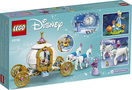 LEGO Cinderella’s Royal Carriage side view highlighting carriage and horses for open-ended play