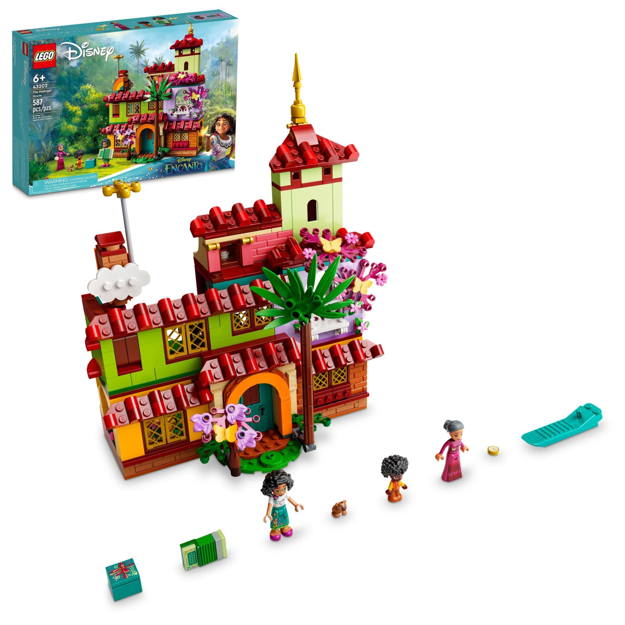 LEGO Disney Encanto Madrigal House front view for imaginative play and shelf display