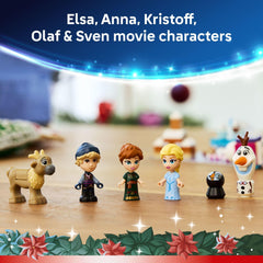 LEGO Disney Frozen Advent Calendar 2025 Arendelle castle and ice tree centerpiece.