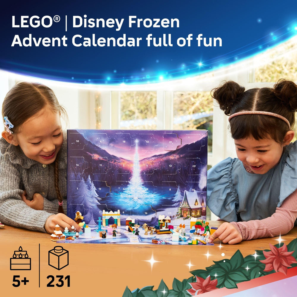 LEGO Disney Frozen Advent Calendar 2025 Elsa minidoll ready for magical storytelling.