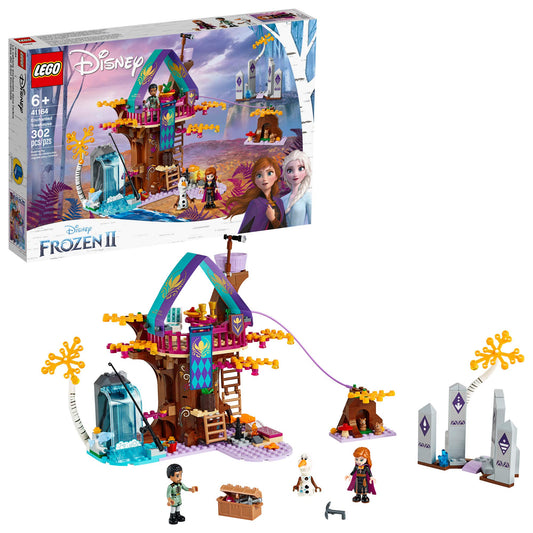 LEGO Disney Frozen II Enchanted Treehouse with Anna and Olaf dolls for imaginative play.