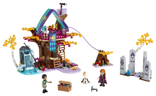 Zip-line feature in the LEGO Frozen II Enchanted Treehouse sparks dynamic storytelling.