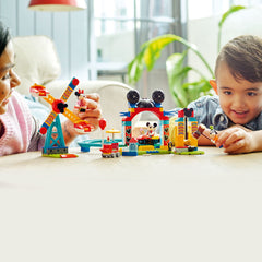 LEGO Disney Goofy strength tester game encourages friendly competition.
