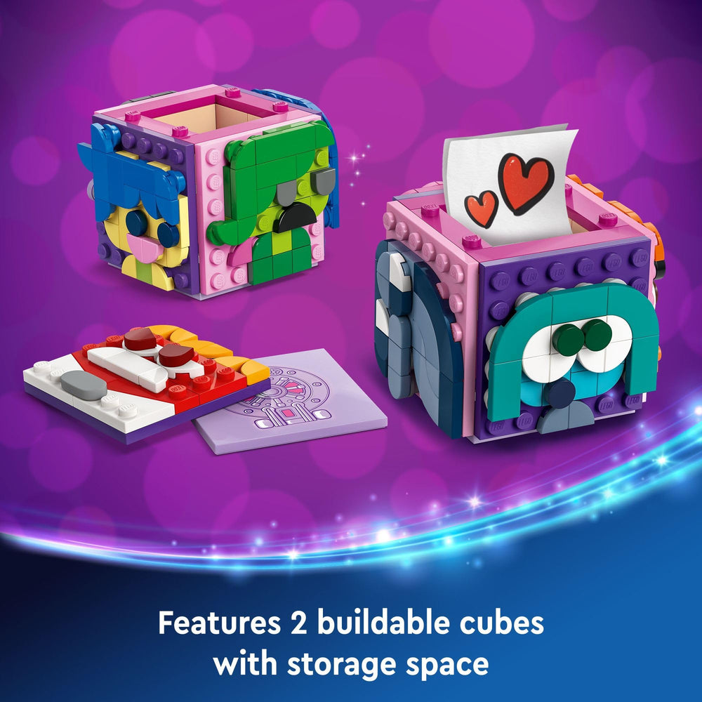 Display stand showing mood cubes neatly for easy viewing and posing.