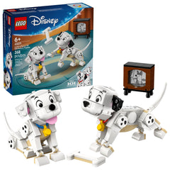 LEGO Disney Lucky and Penny puppies figures ready for imaginative play and storytelling.