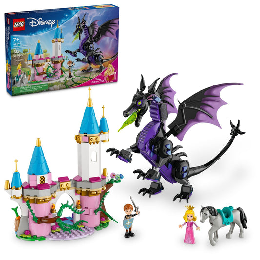 LEGO Disney Maleficent's dragon form with movable wings for imaginative play