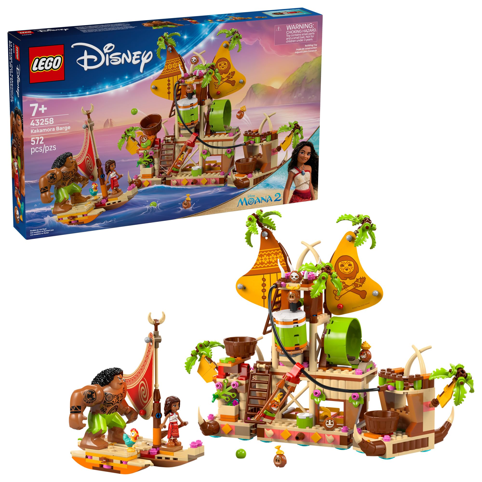 LEGO Disney Moana 2 Kakamora Barge assembly fosters imaginative play
