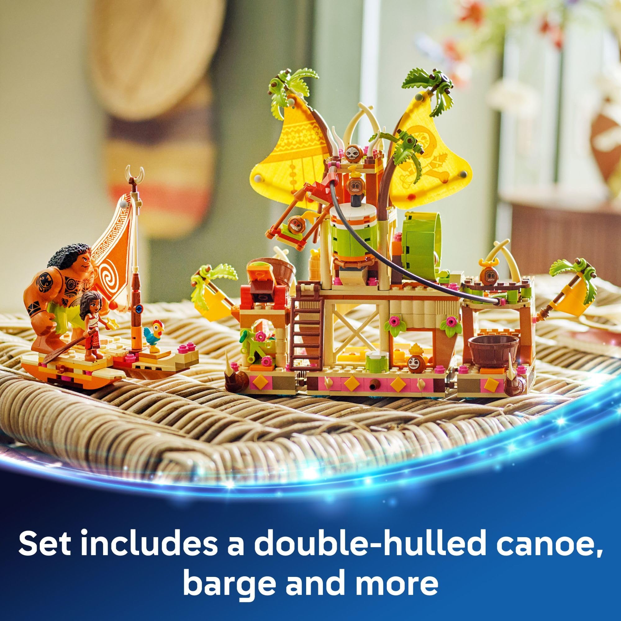 LEGO Disney Moana 2 Kakamora Barge zipline action sparks dynamic scenes