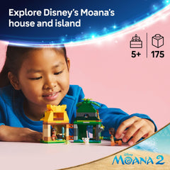 LEGO Disney Moana house with rooms supports role-play adventures anywhere.