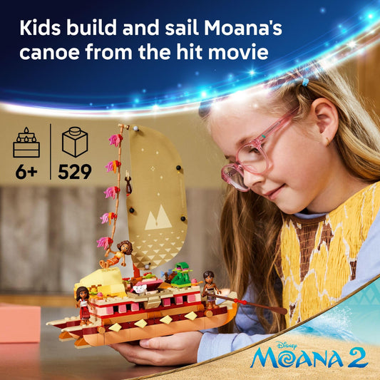 LEGO Moana minidoll figures on deck support story-driven pretend play.