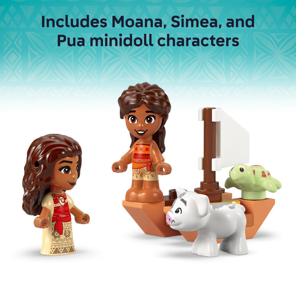 LEGO Disney Moana Pua figure brings a playful pet companion to scenes.