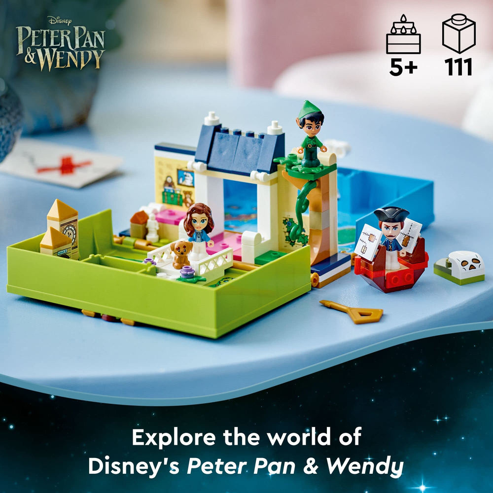LEGO Disney Peter Pan and Wendy interior showing Darlings house and Big Ben for imaginative play
