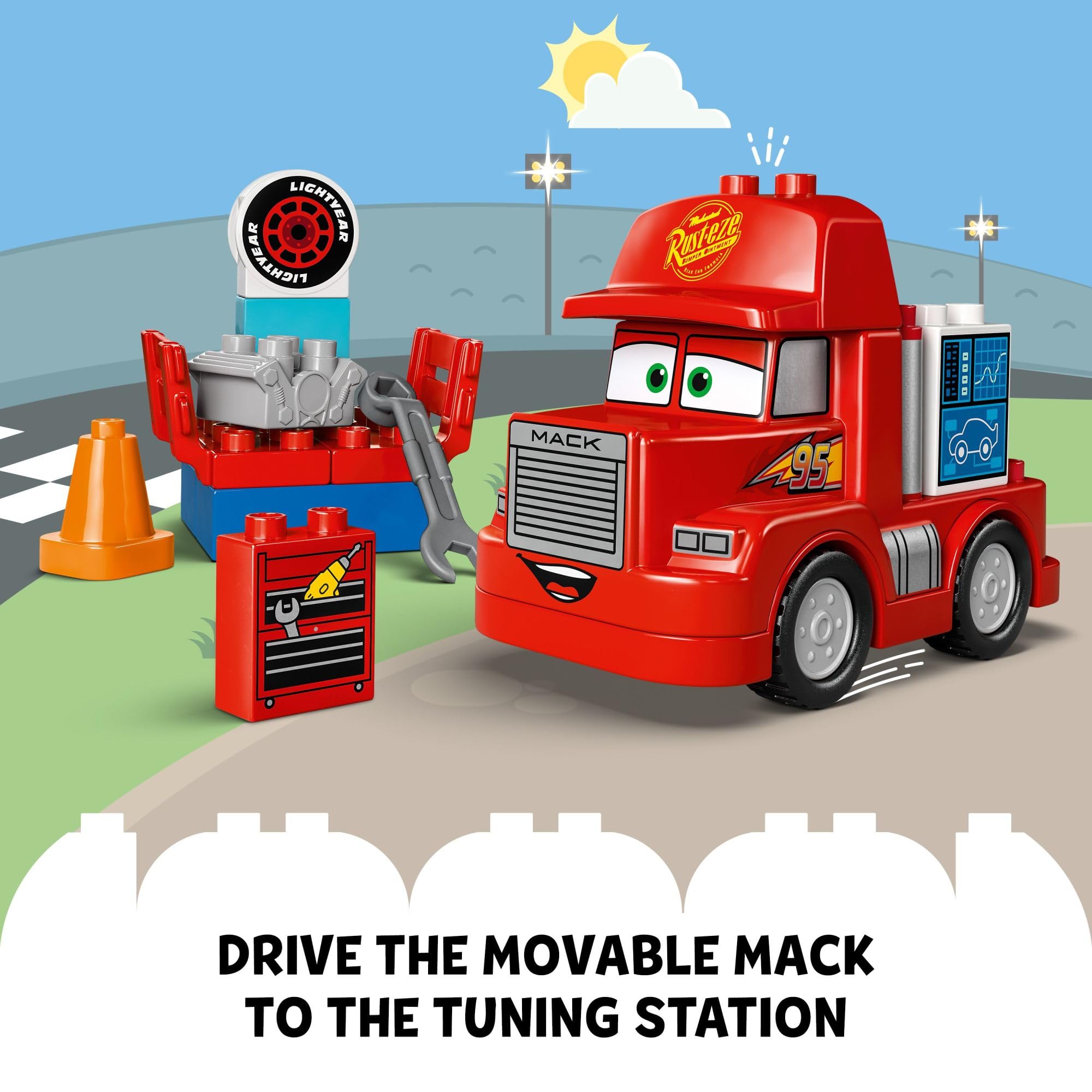 Computer element enables pretend diagnostics as part of race-day play