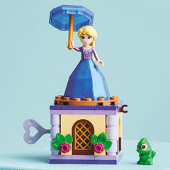 Pascal the chameleon joins the scene for storytelling moments with Rapunzel.