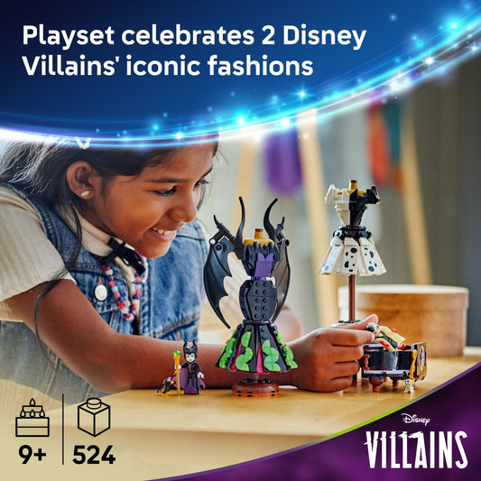 LEGO Disney Villains Cruella dress perfect for stylish storytelling and display.