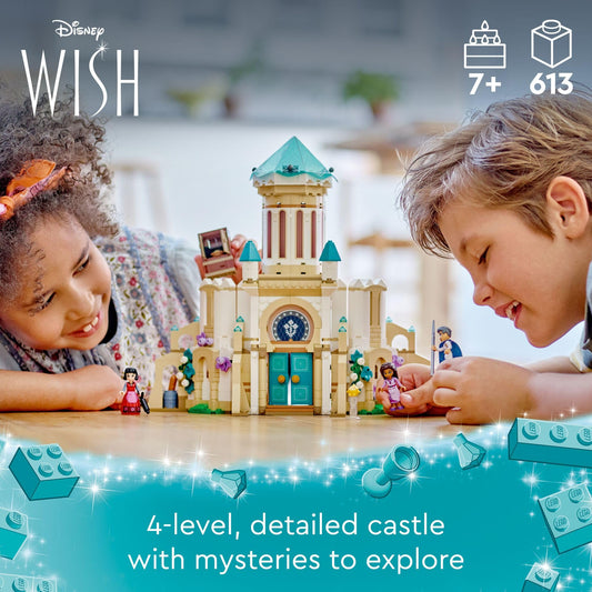 LEGO Disney Wish King Magnifico’s Castle interior with kitchen and bakery for storytelling