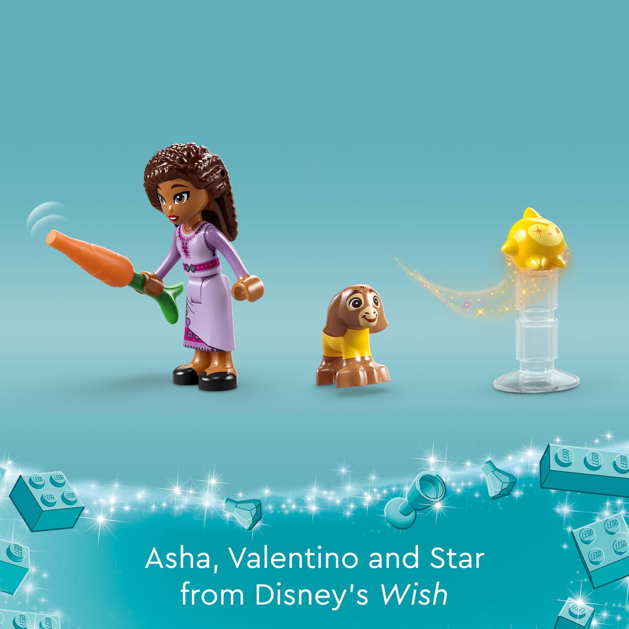 LEGO Disney Wish Rosas street-scene image invites collective play with siblings.