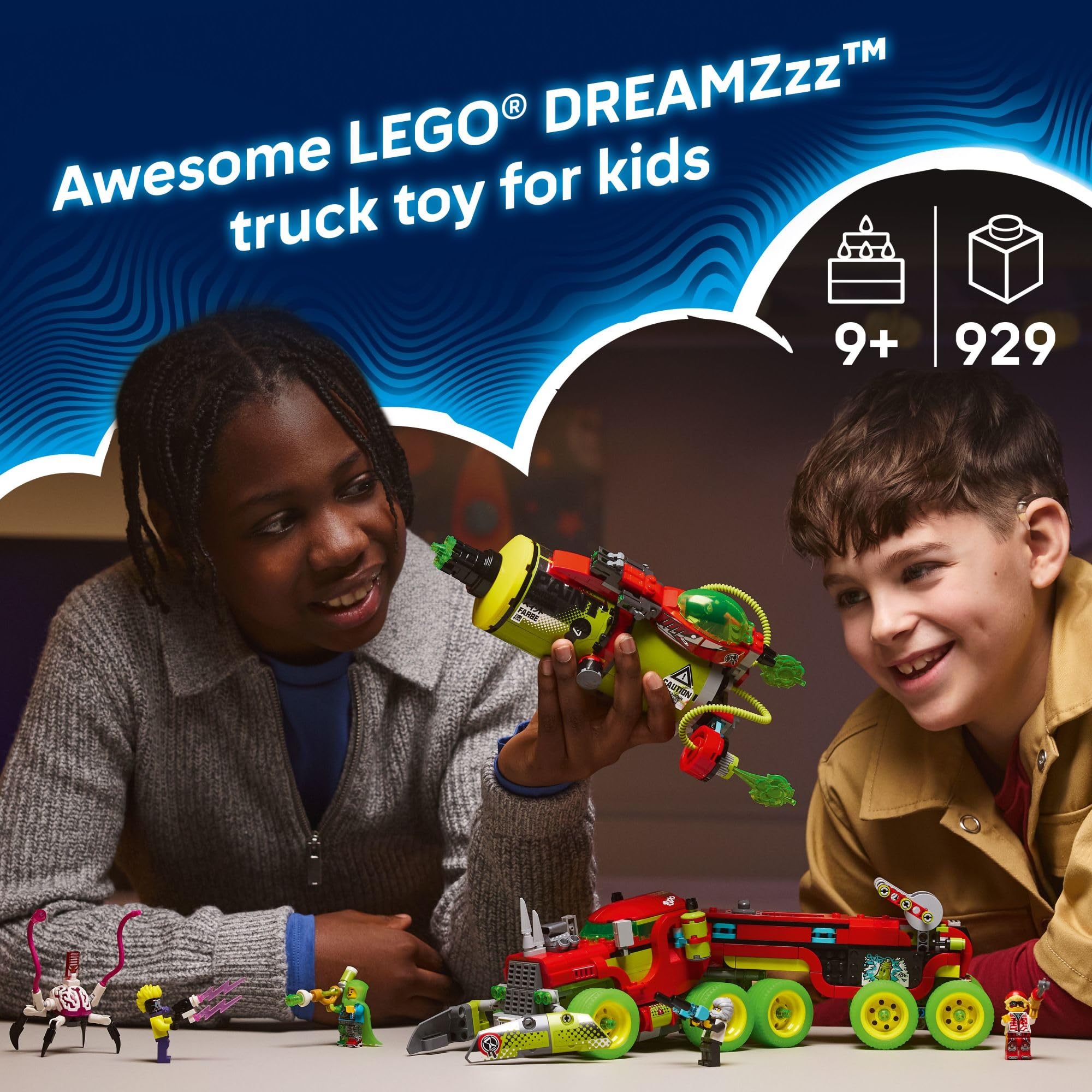 LEGO DREAMZzz Mateo’s Spray Paint Truck side view reveals expanded play options.