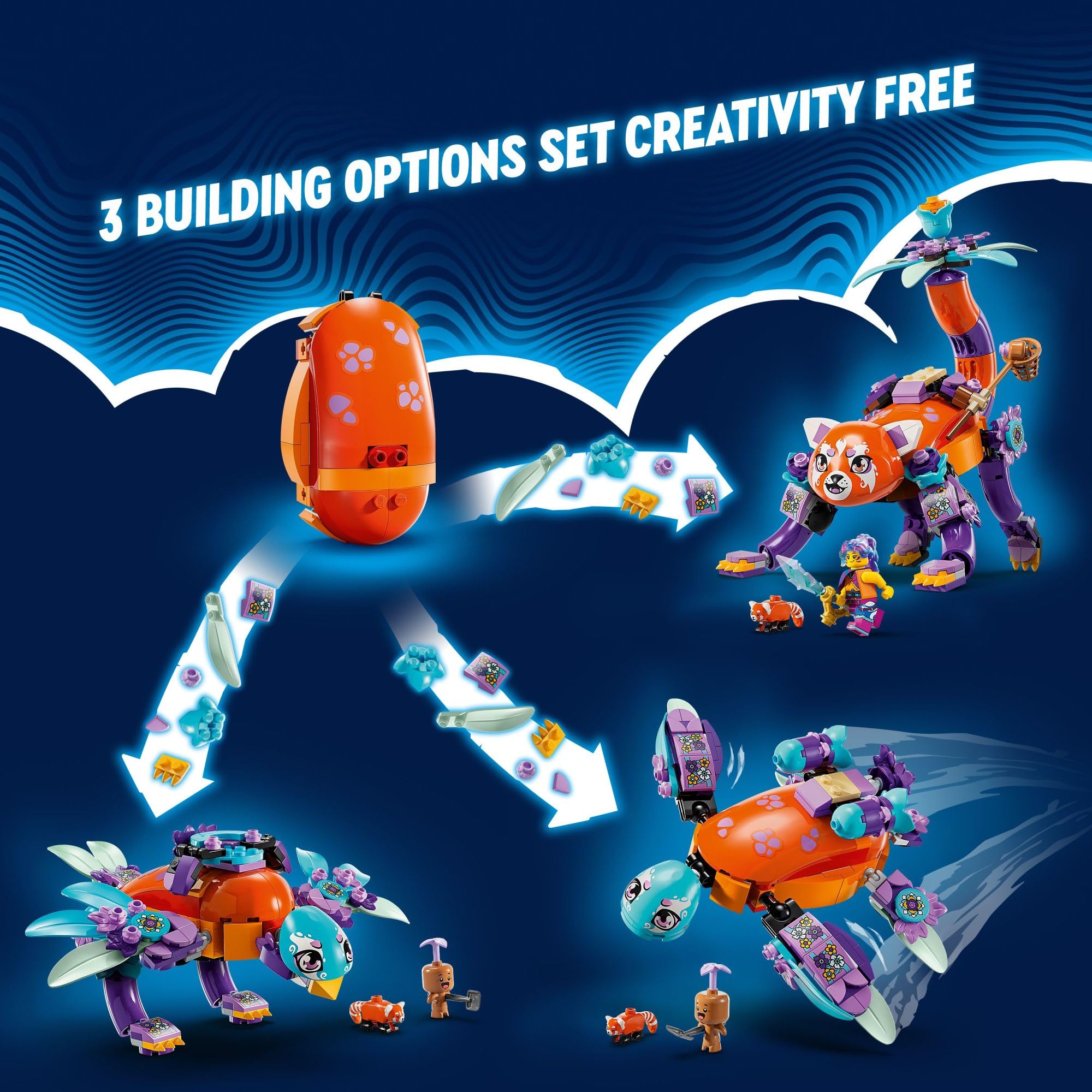LEGO DREAMZzz Fantastical Bird Toy soars through skies during exciting pursuit.