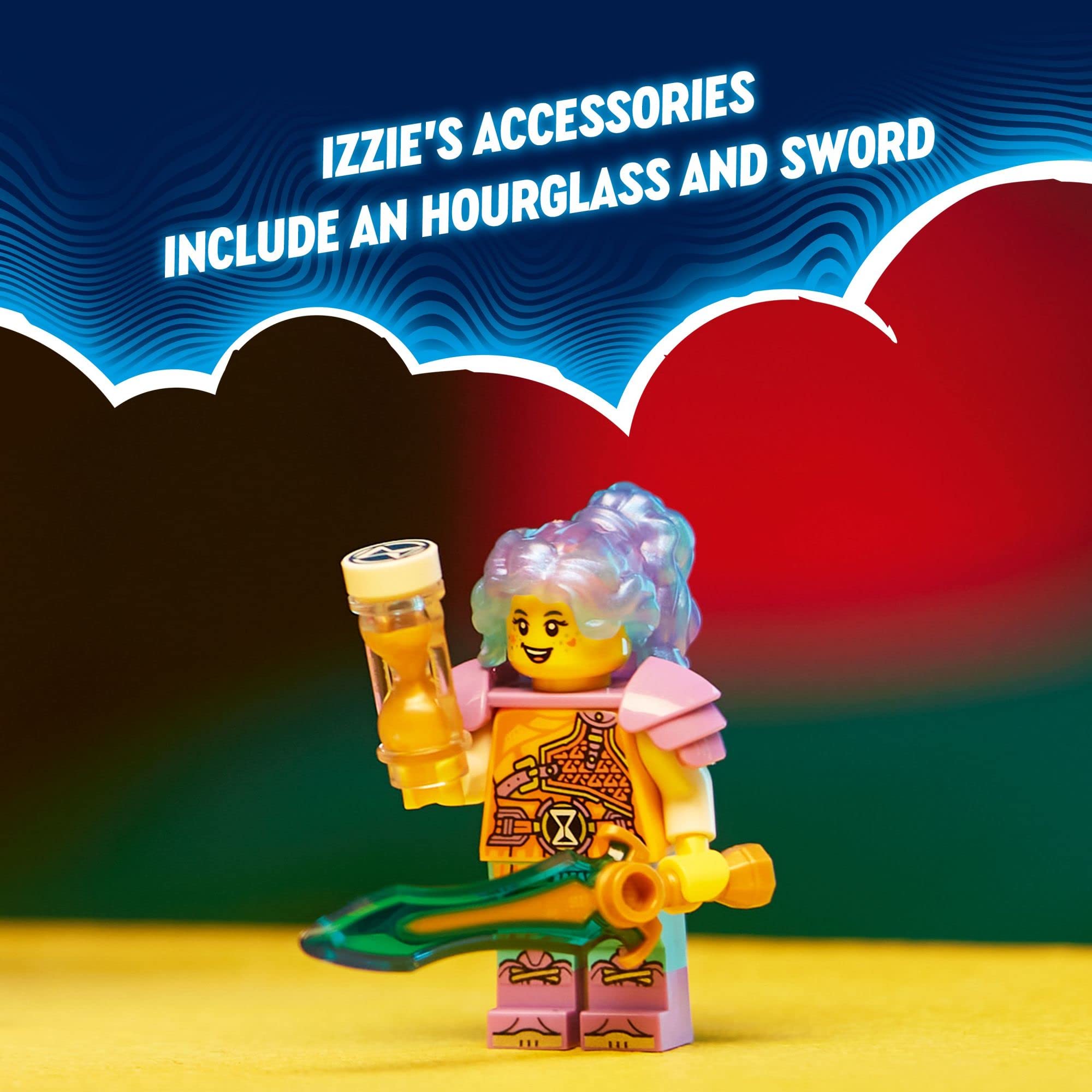 LEGO DREAMZzz Grimspawn minifigure adds a thrilling antagonist element.