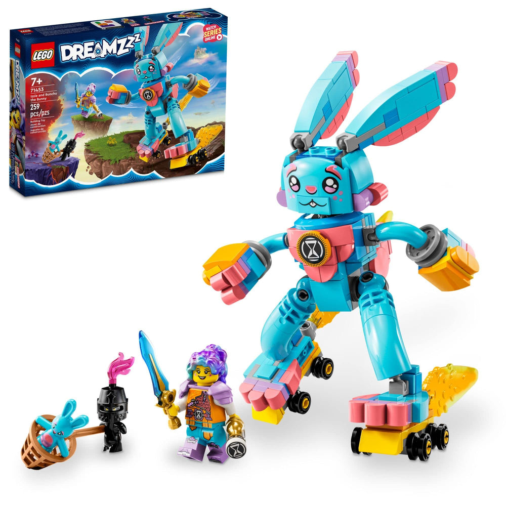 LEGO DREAMZzz Izzie and Bunchu main figures inspire imaginative play.
