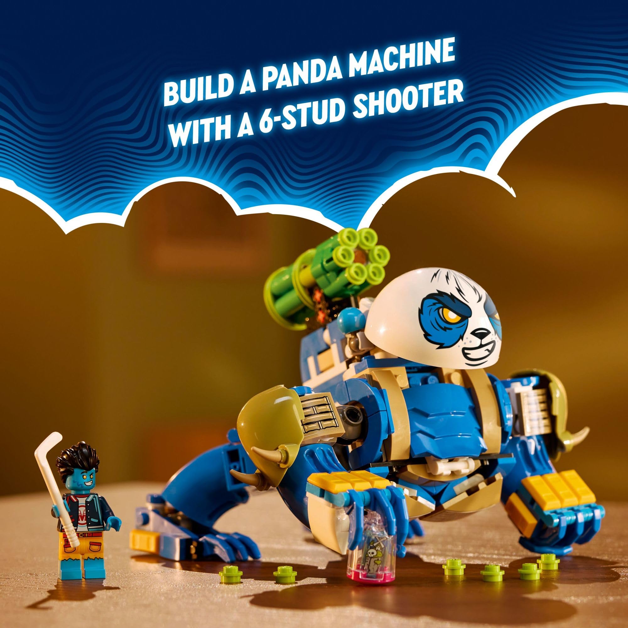 LEGO DREAMZzz Panda Machine mode transforms play with four legs and action.