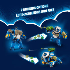 LEGO DREAMZzz Panda Warrior mode offers dynamic two-leg poseable play.