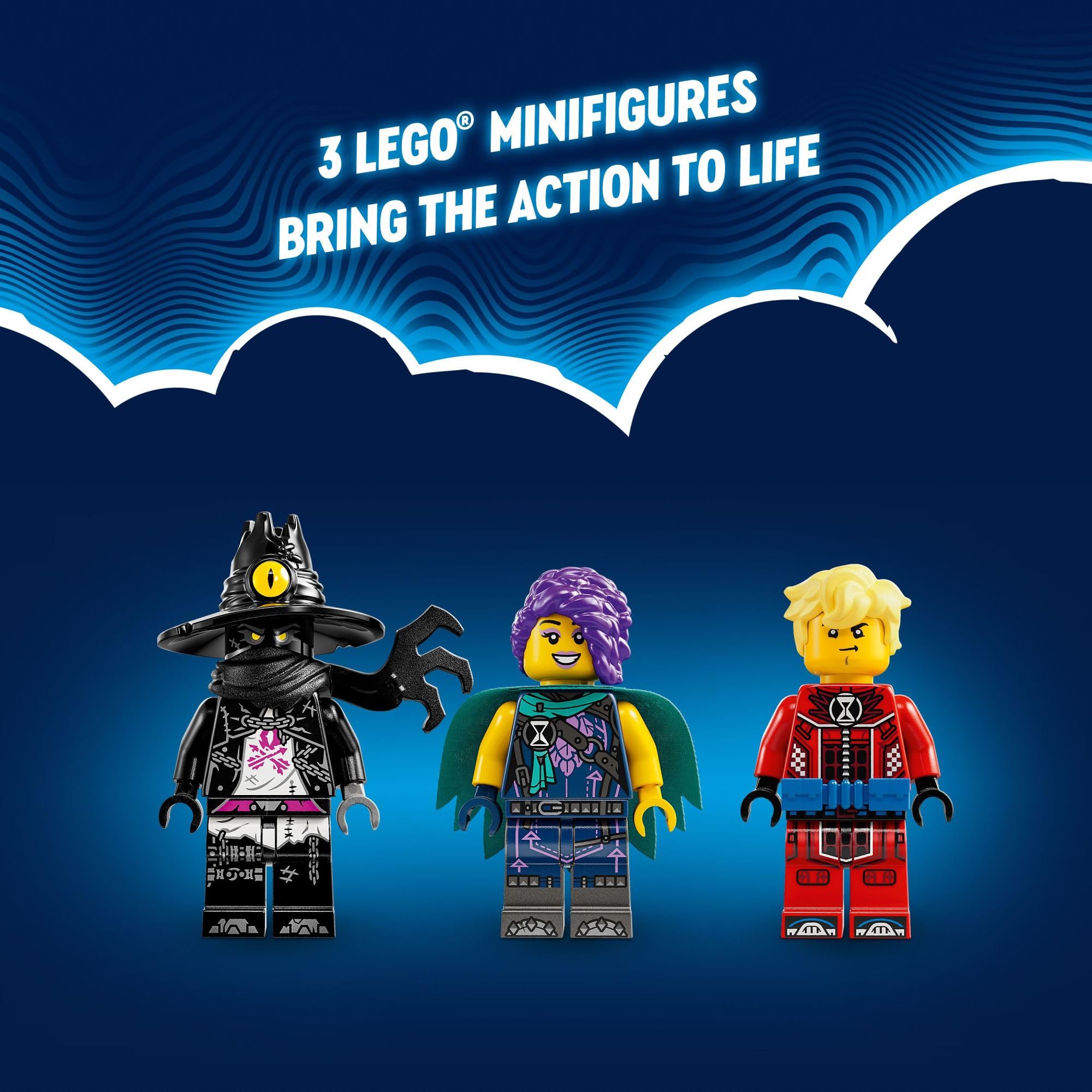 LEGO DREAMZzz Night Hunter, Sneak, and Snivel minifigs expand villain-centered stories