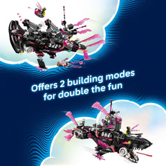 LEGO DREAMZzz Nightmare Shark Submarine minifigures include Mateo and friends for imaginative missions.