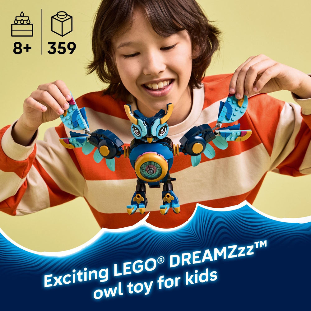 LEGO DREAMZzz Zoey's Time Owl head pose: poseable features spark storytelling.