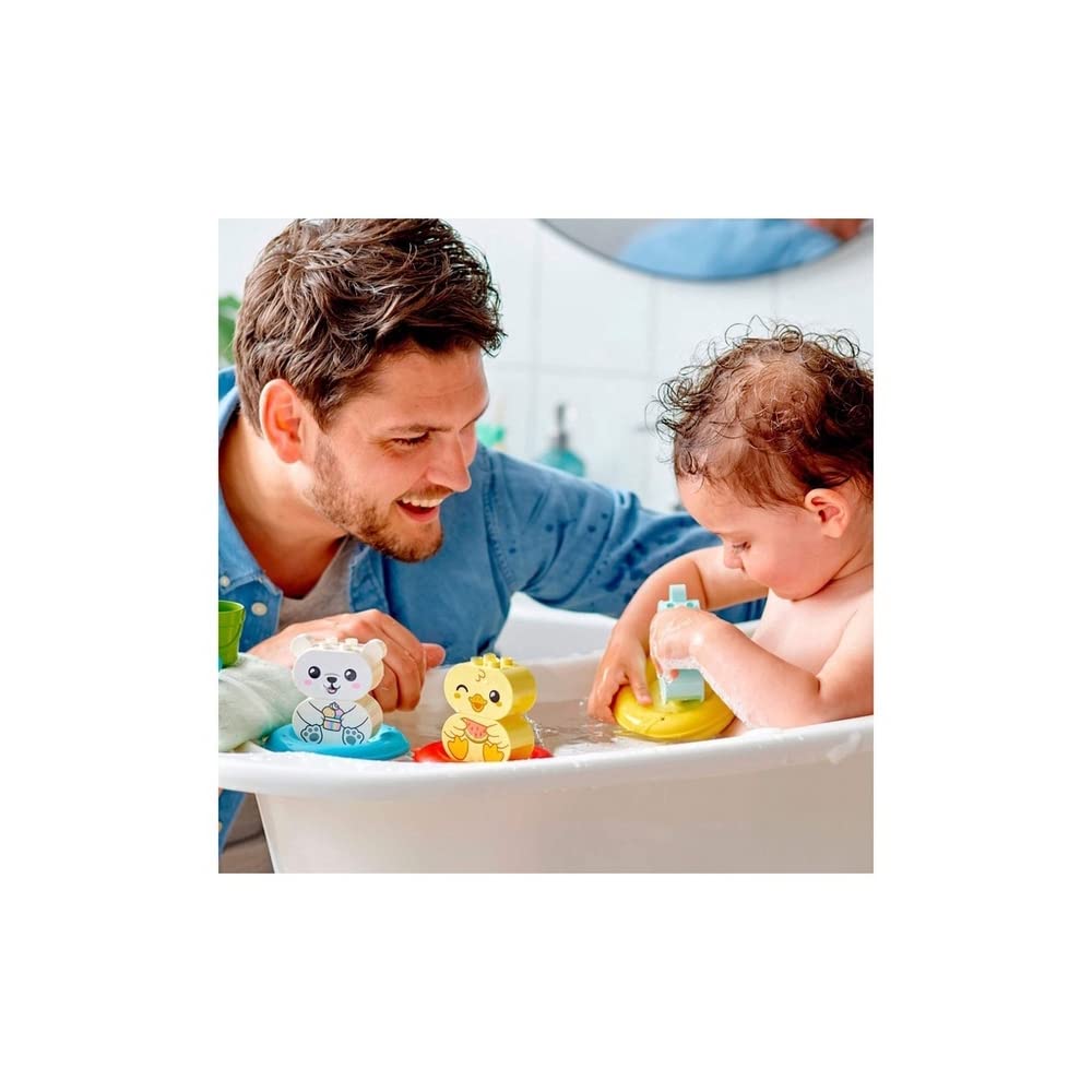 LEGO DUPLO 10965 hippo-figure floating ring enhances bath-time exploration and fine motor practice