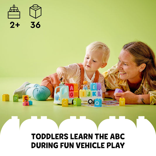 LEGO DUPLO alphabet bricks help toddlers recognize letters during hands-on play