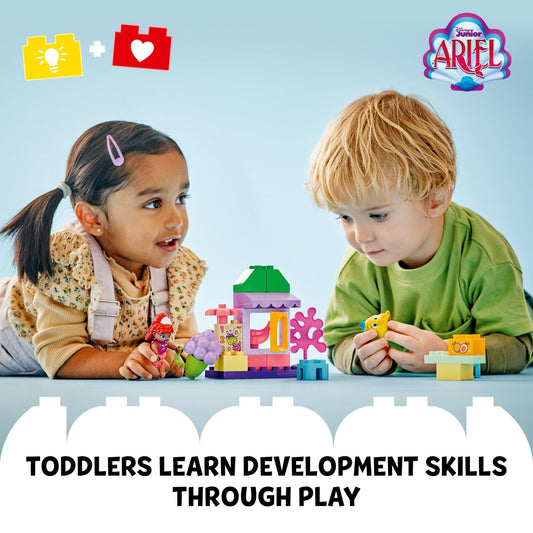 LEGO DUPLO café stand serving hatch promotes role-play and fine motor skills during snacks