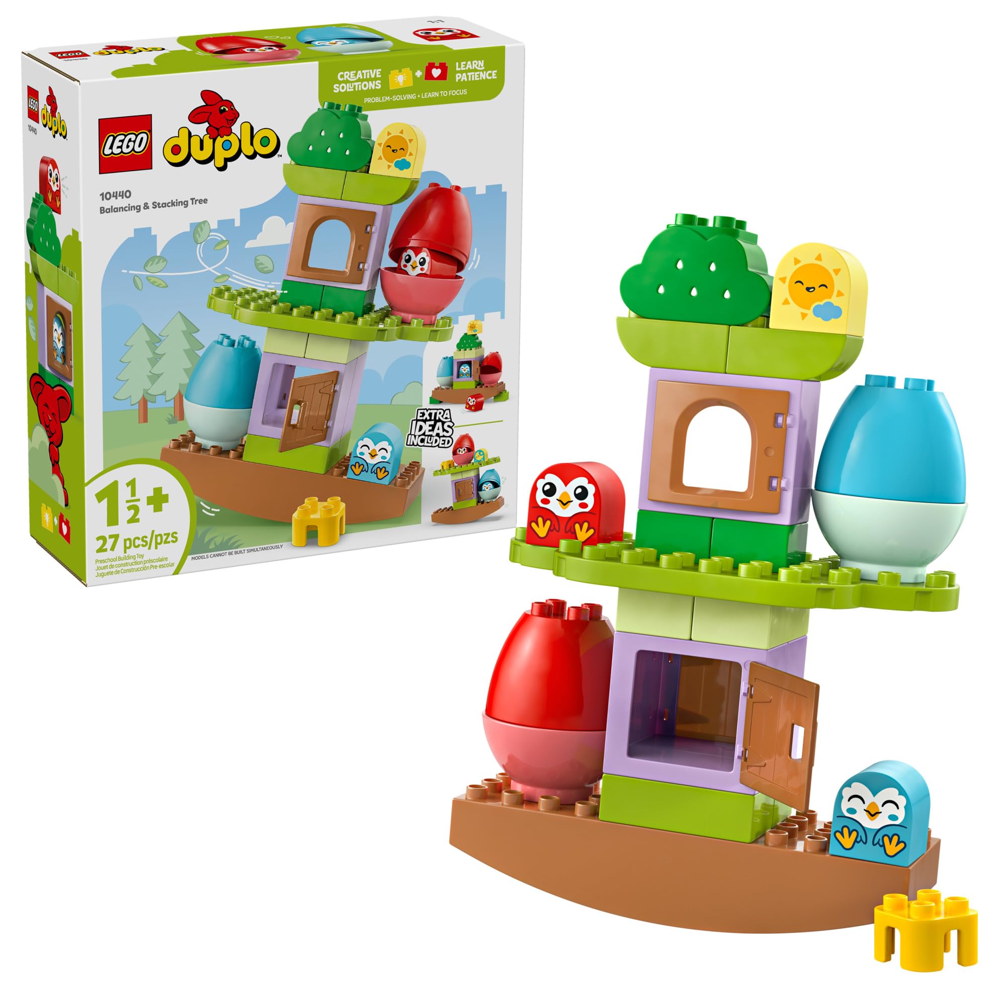 LEGO DUPLO Balancing Tree egg-opening action supports fine motor play