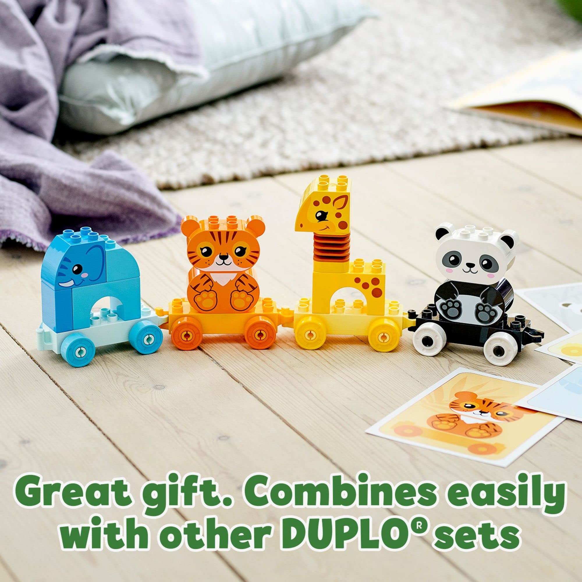 LEGO DUPLO buildable animals—levelled challenges support small hands learning.