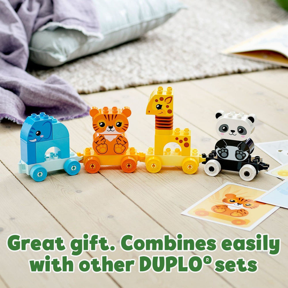 LEGO DUPLO buildable animals—levelled challenges support small hands learning.
