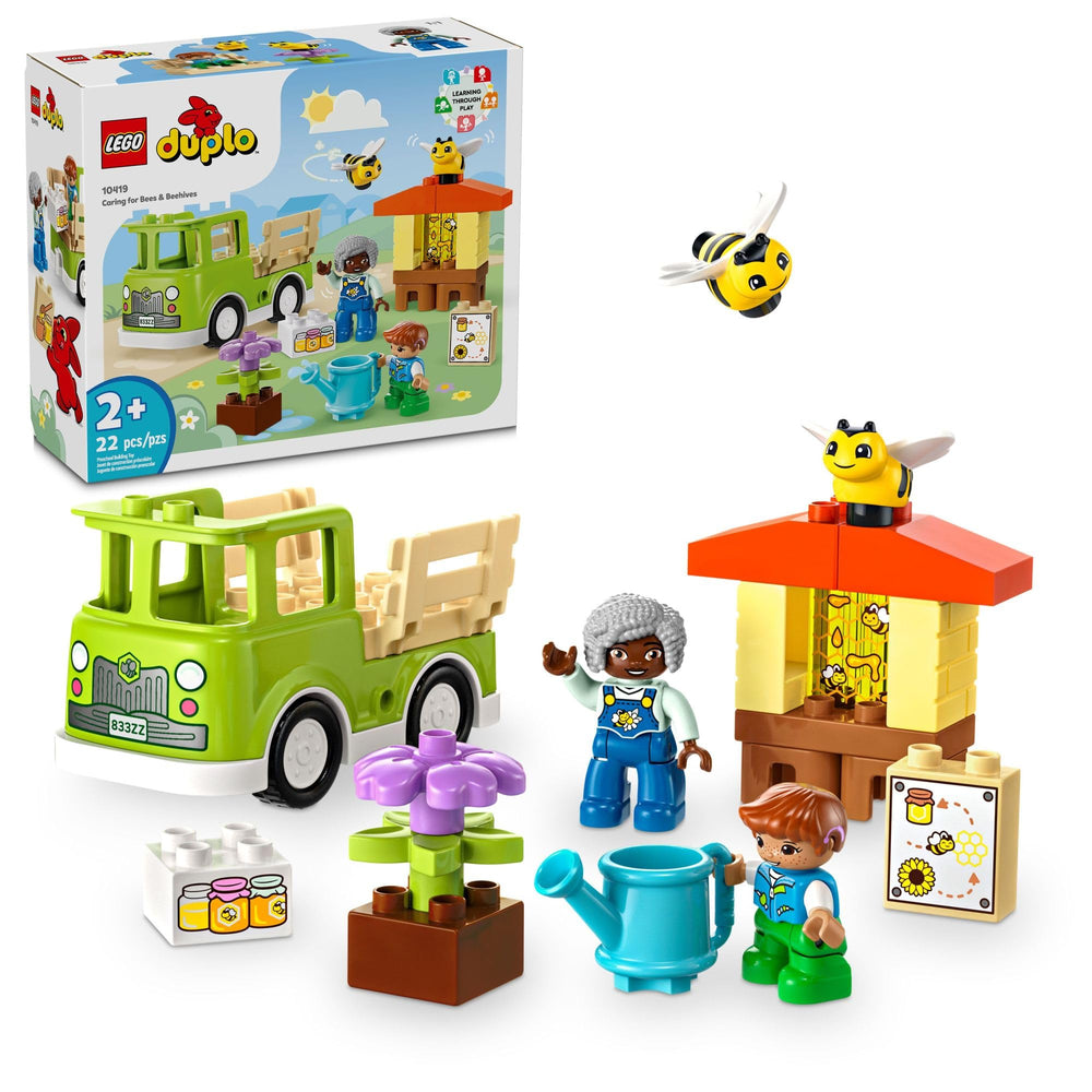 LEGO DUPLO Caring for Bees & Beehives: bees and beehive for nature-themed play.
