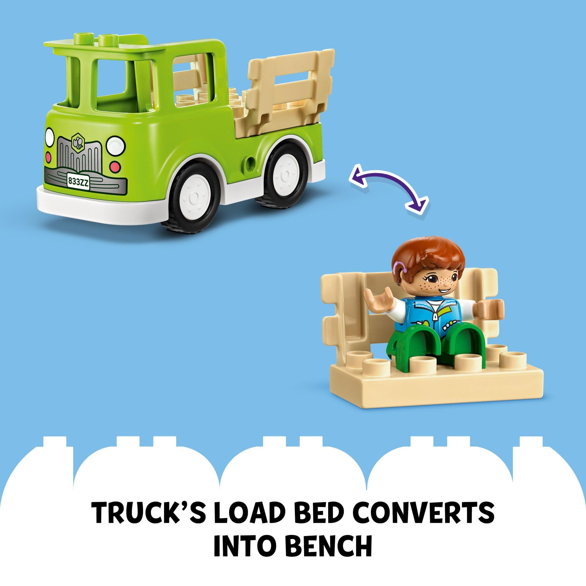 LEGO DUPLO Caring for Bees & Beehives bees feeding on nectar foster nature observation.