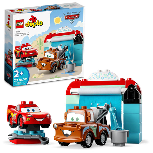 LEGO DUPLO Cars Lightning McQueen image showing a drivable toy car for toddlers' pretend races