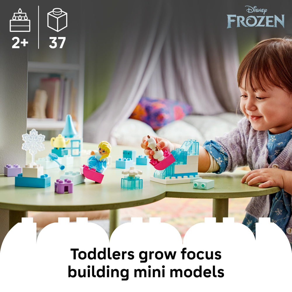 LEGO DUPLO close-up of Elsa and Olaf figures for imaginative play