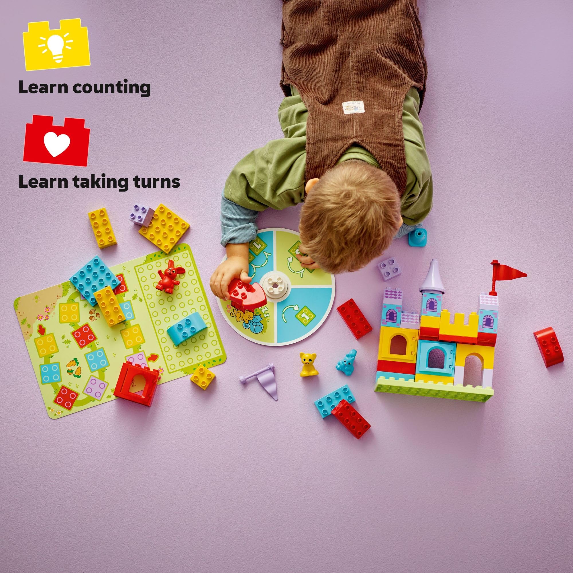 Animal figures spark storytelling during LEGO DUPLO Hopsy's Castle Game