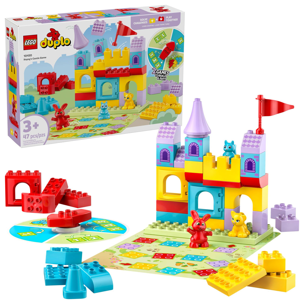 LEGO DUPLO Hopsy's Castle Game board for cooperative building fun