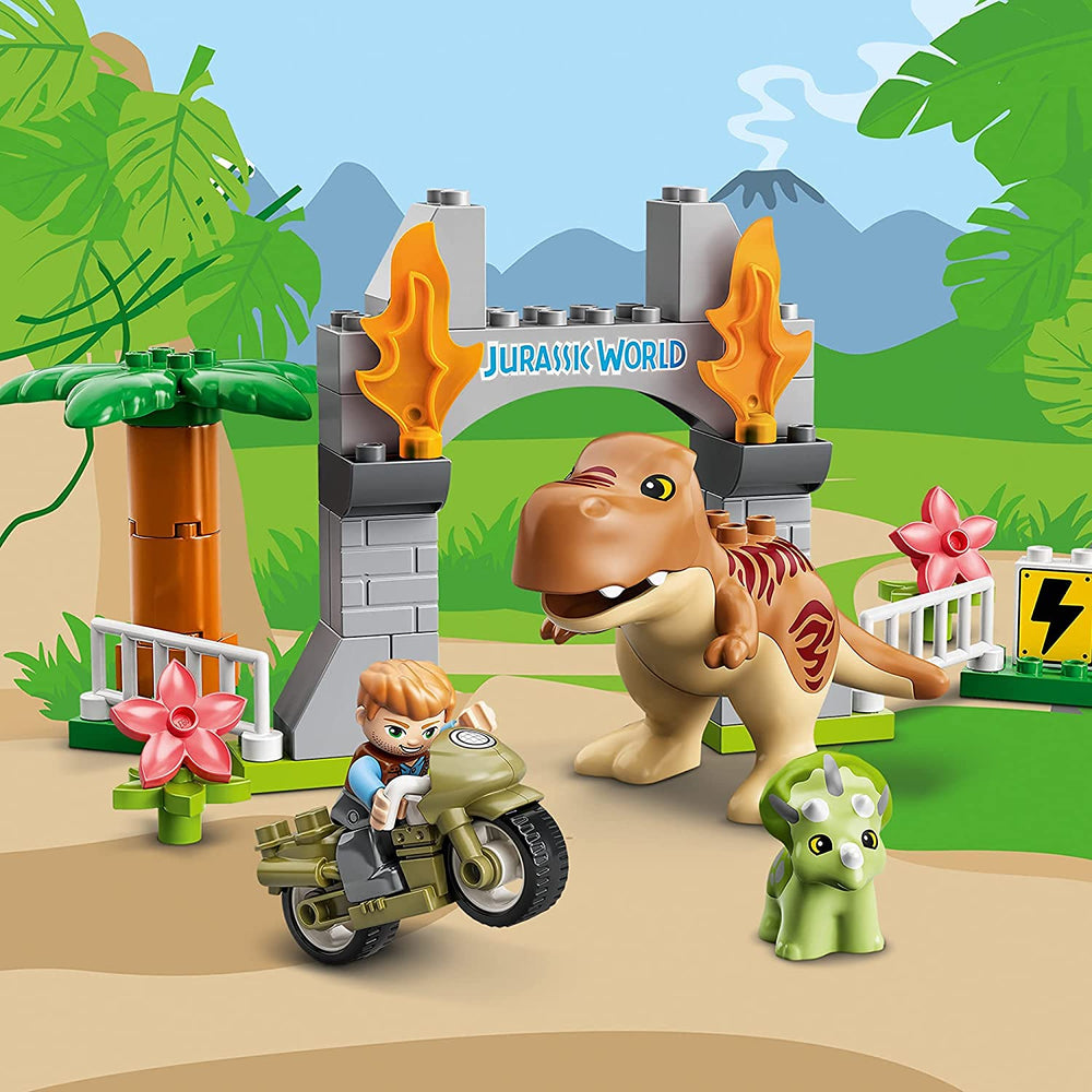 LEGO DUPLO baby Triceratops figure inspires nurturing care play.