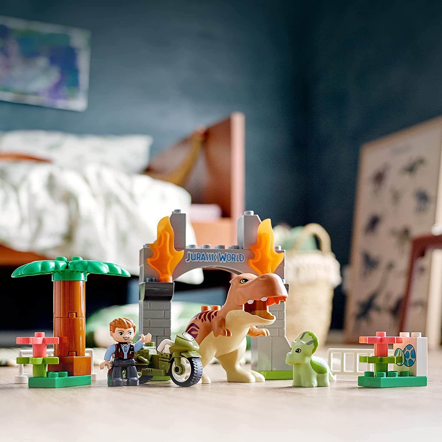 LEGO DUPLO Jurassic World playset promotes imaginative construction fun.