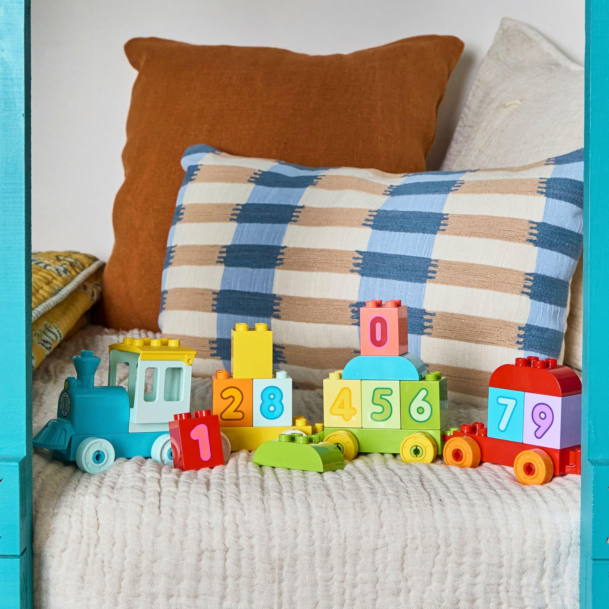 LEGO DUPLO My First Number Train playset—includes 23 pieces for multi-piece counting fun.