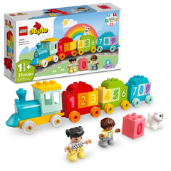 LEGO DUPLO My First Number Train wagon bricks—colorful counting play for toddler fine motor skills.