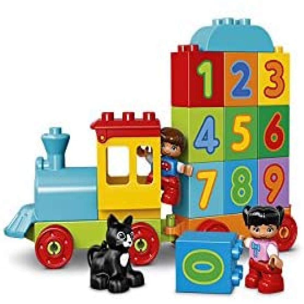 LEGO DUPLO Number Train building parts showcase chunky, safe bricks for toddlers.